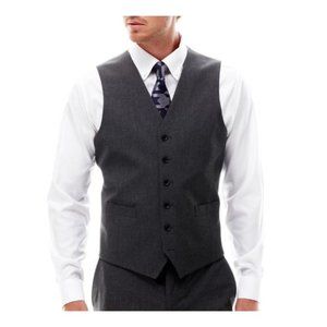 J. Ferrar Slim Fit Vest | Charcoal | XS